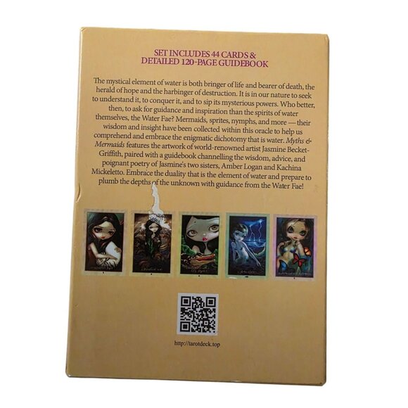 Myths & Mermaids Oracle Of The Water 44 Cards & 120-Page Guidebook By Jasmine - Picture 2 of 2